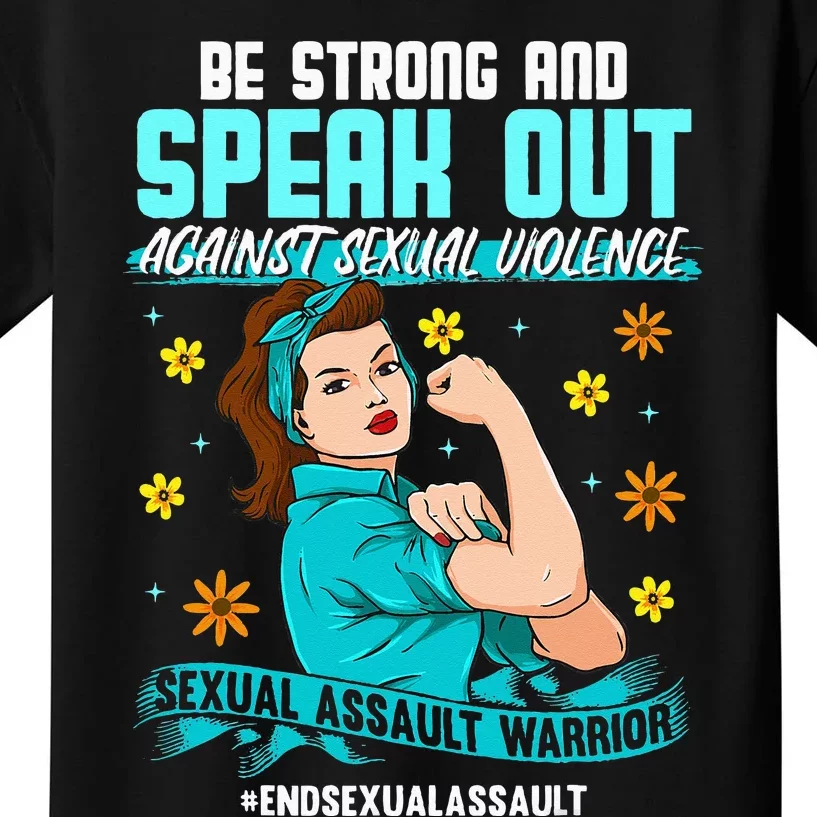 Sexual Assault Awareness Month End Sexual Assaults Kids T-Shirt