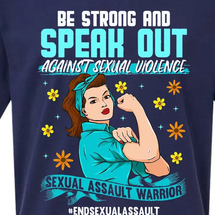 Sexual Assault Awareness Month End Sexual Assaults Sueded Cloud Jersey T-Shirt