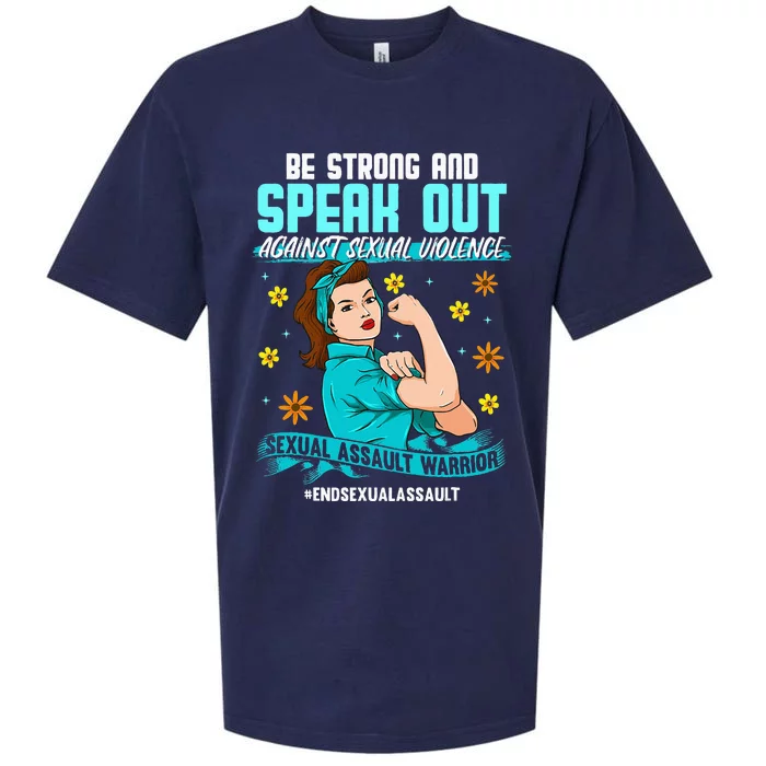 Sexual Assault Awareness Month End Sexual Assaults Sueded Cloud Jersey T-Shirt