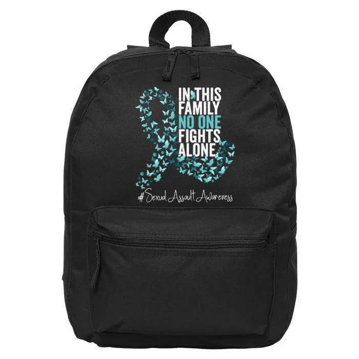 Sexual Assault Awareness Month Teal Ribbon 16 in Basic Backpack