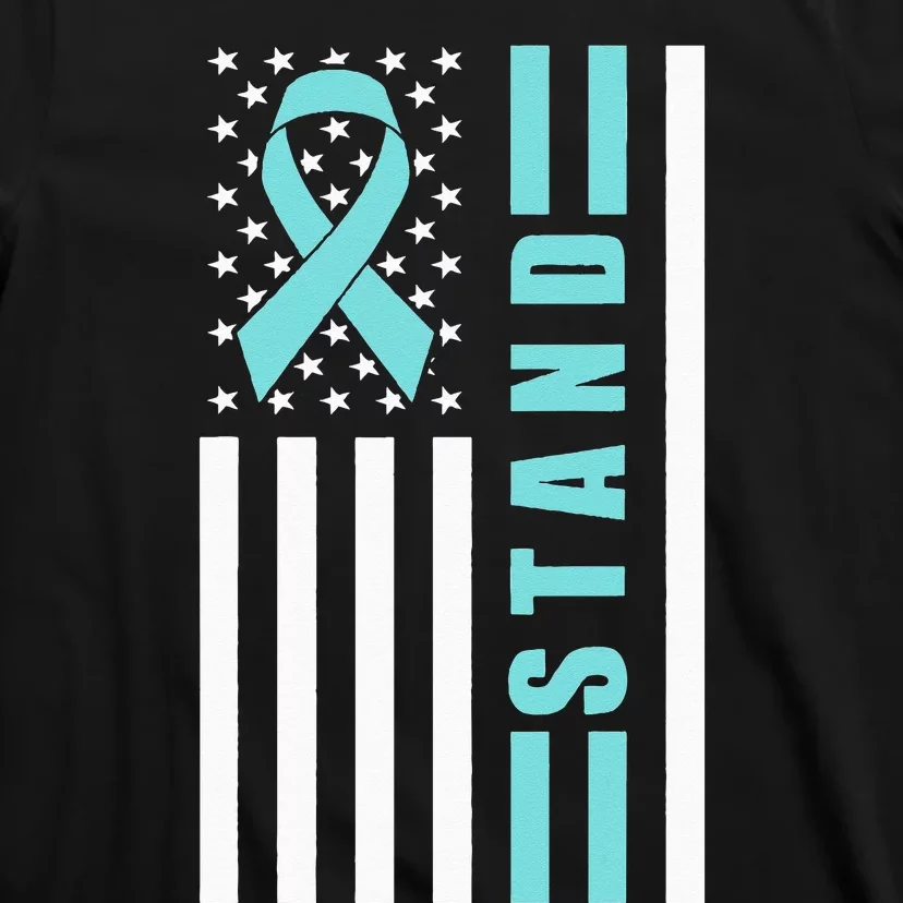 Sexual Assault Awareness Month USA American Flag Stand T-Shirt