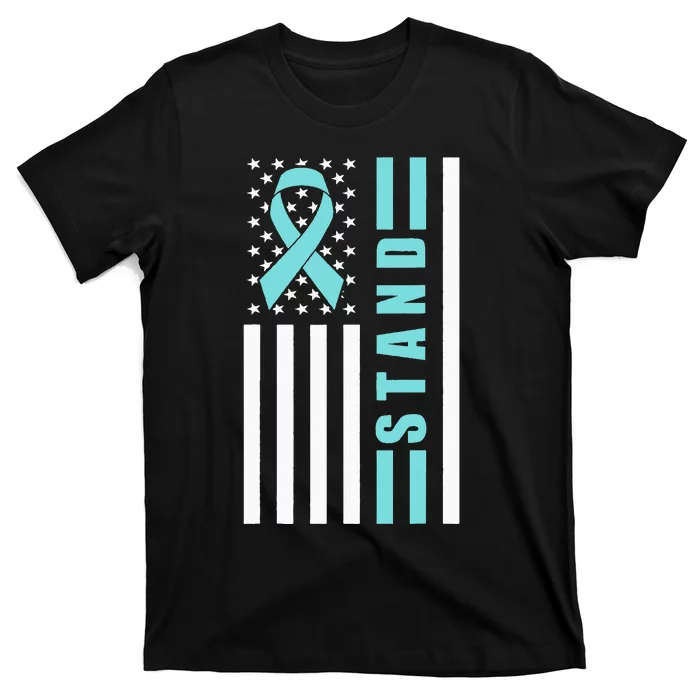 Sexual Assault Awareness Month USA American Flag Stand T-Shirt