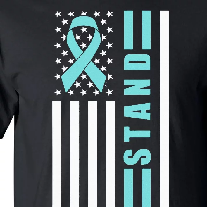 Sexual Assault Awareness Month USA American Flag Stand Tall T-Shirt