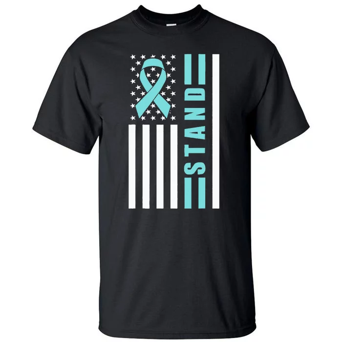 Sexual Assault Awareness Month USA American Flag Stand Tall T-Shirt