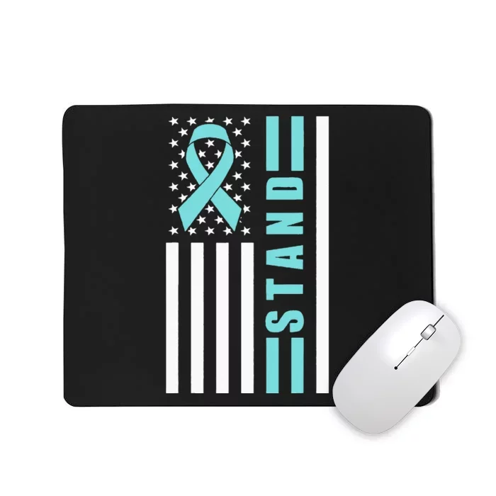 Sexual Assault Awareness Month USA American Flag Stand Mousepad