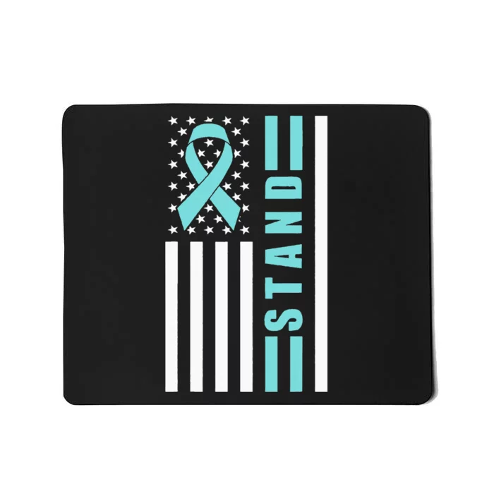 Sexual Assault Awareness Month USA American Flag Stand Mousepad