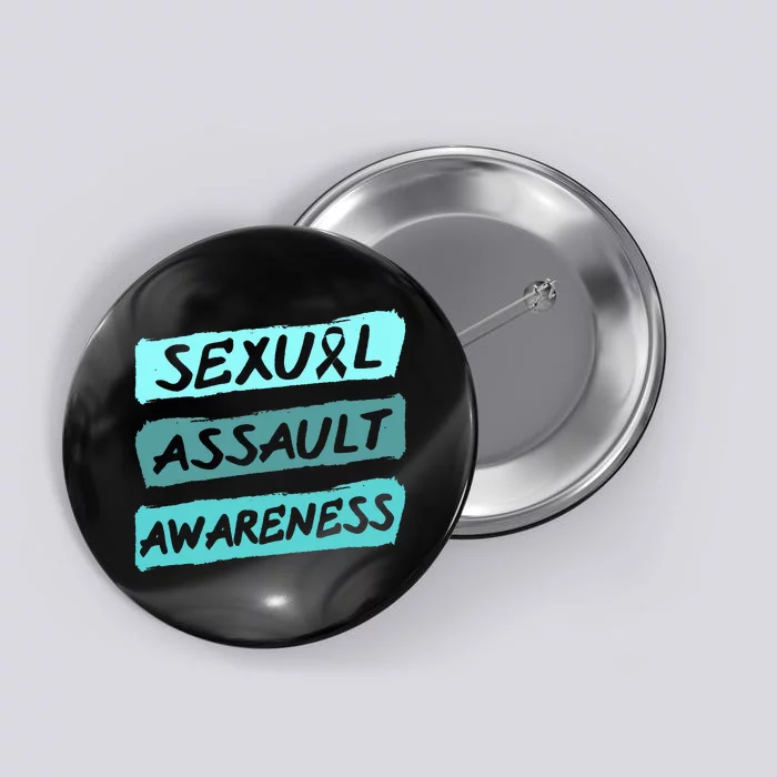 Sexual Assault Awareness Teal Ribbon Button