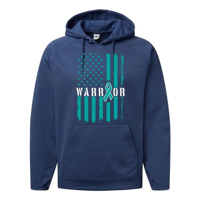 Sexual Assault And Violence Awareness Month Warrior Gift Performance Fleece Hoodie