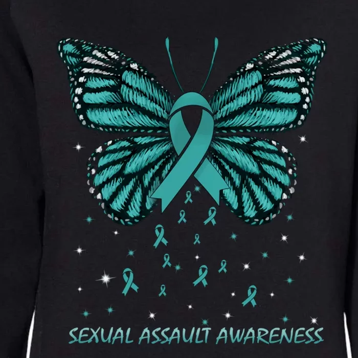 Sexual Assault Awareness Butterfly Funny Gift Womens California Wash Sweatshirt