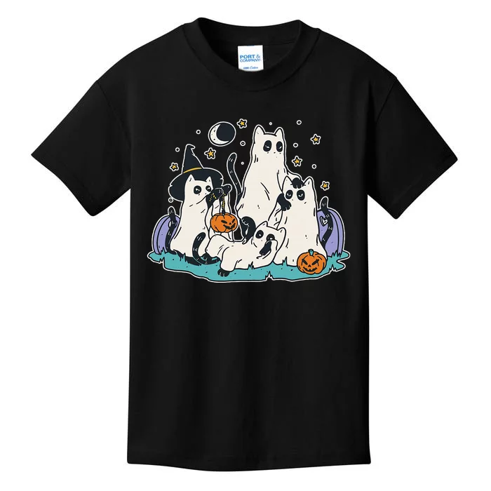 Spooky and Adorable Black Cat Halloween Costumes Kids T-Shirt