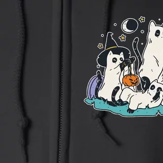 Spooky and Adorable Black Cat Halloween Costumes Full Zip Hoodie