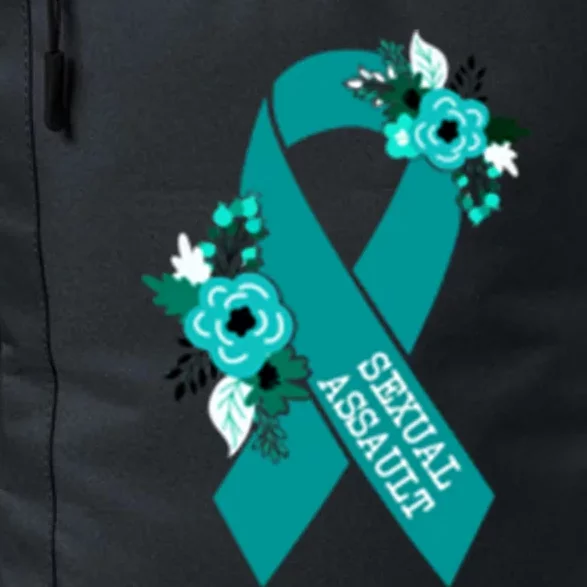 Sexual Assault Awareness Floral Teal Ribbon Awareness Gift Funny Gift Daily Commute Backpack