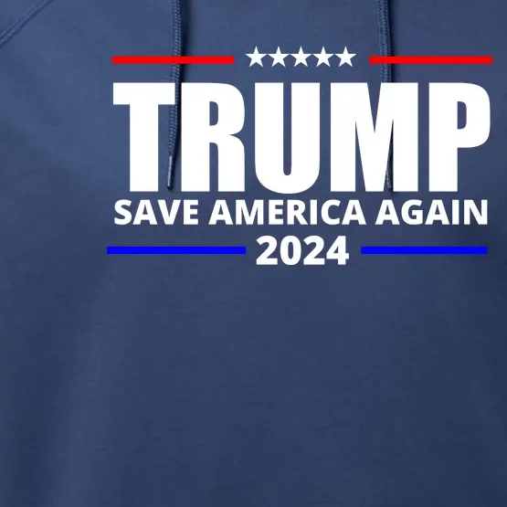 Save America Again Trump 2024 Political Performance Fleece Hoodie