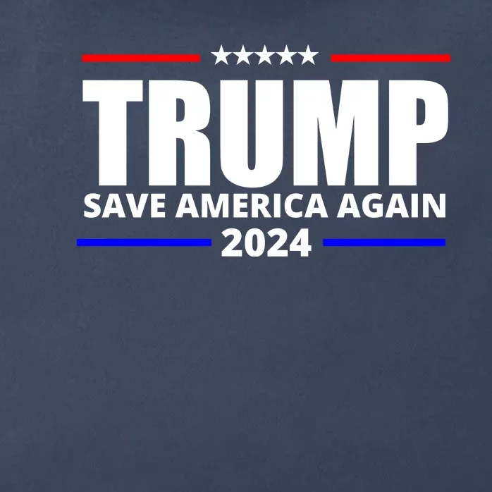 Save America Again Trump 2024 Political Zip Tote Bag