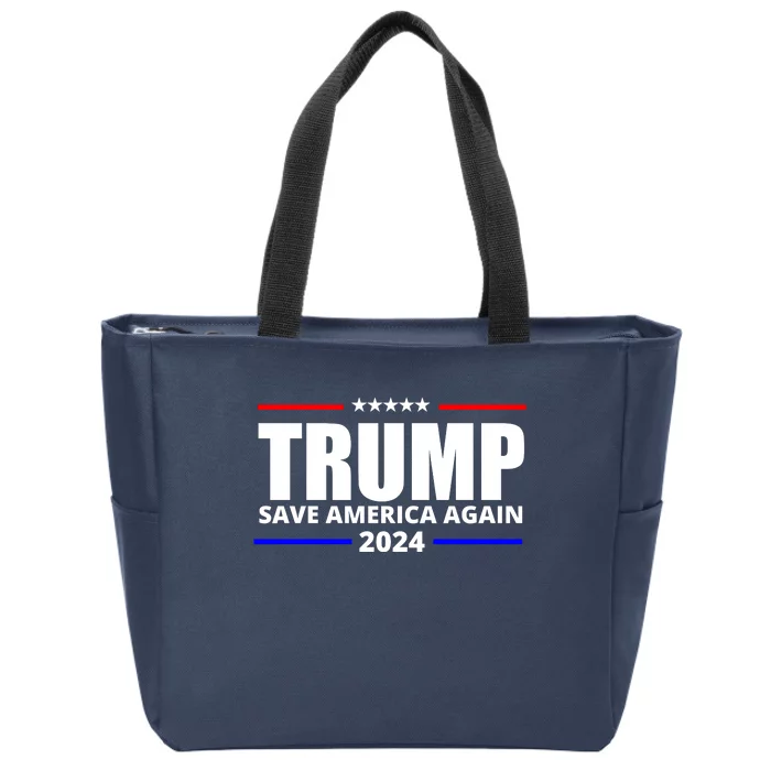 Save America Again Trump 2024 Political Zip Tote Bag