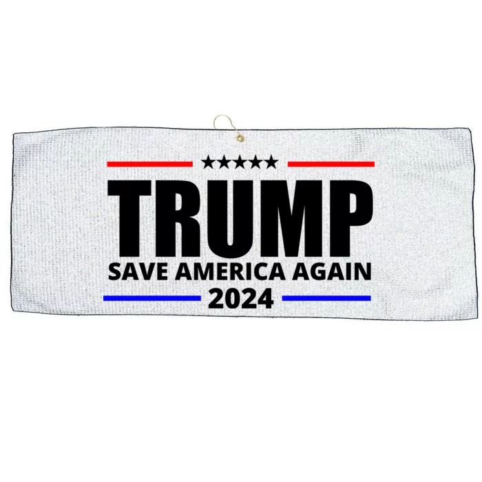 Save America Again Trump 2024 Political Large Microfiber Waffle Golf Towel