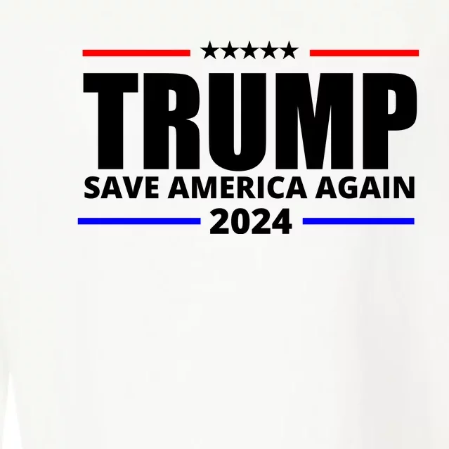 Save America Again Trump 2024 Political Cropped Pullover Crew