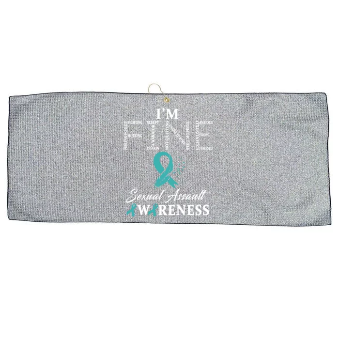 Sexual Assault Awareness Im Fine Cute Gift Large Microfiber Waffle Golf Towel