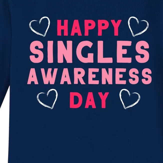 Singles Awareness Anti Valentines Day Gift Design Great Gift Baby Long Sleeve Bodysuit