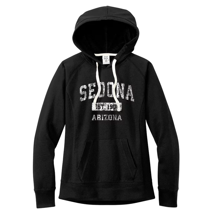 Sedona Arizona Az Vintage Sports Established Women's Fleece Hoodie