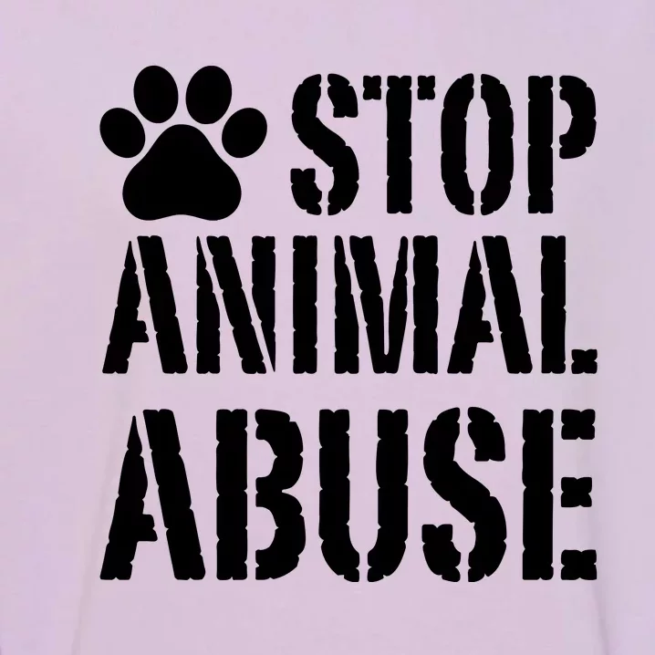 Stop Animal Abuse Stop Violence Against Animal Garment-Dyed Sweatshirt