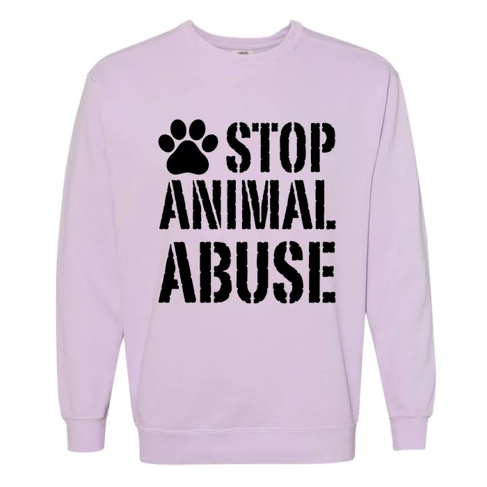 Stop Animal Abuse Stop Violence Against Animal Garment-Dyed Sweatshirt