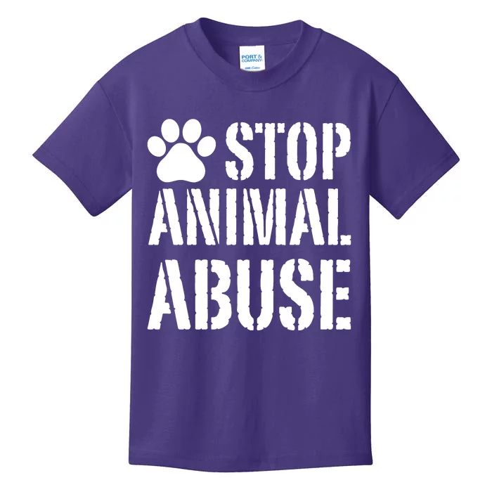 Stop Animal Abuse Stop Violence Against Animal Kids T-Shirt