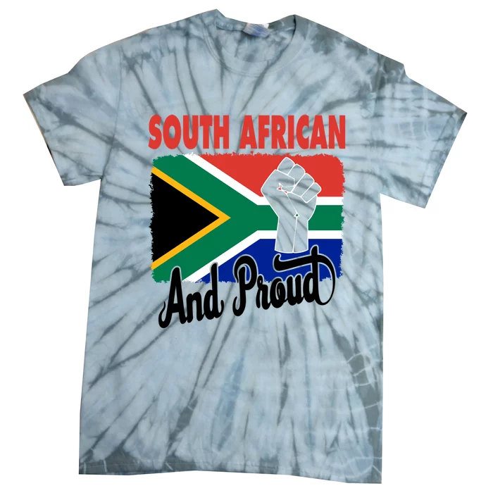 South African And Proud Love South Africa Flag Tie-Dye T-Shirt