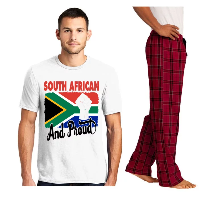 South African And Proud Love South Africa Flag Pajama Set