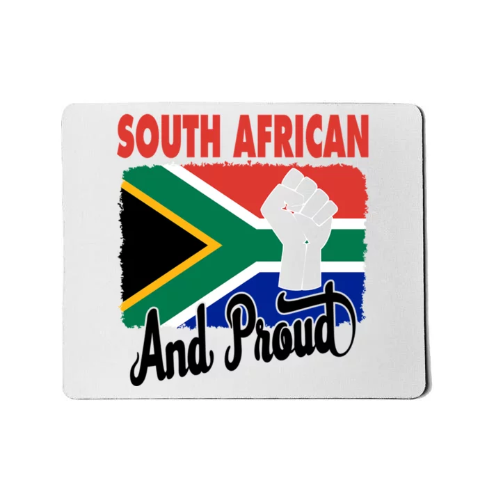 South African And Proud Love South Africa Flag Mousepad