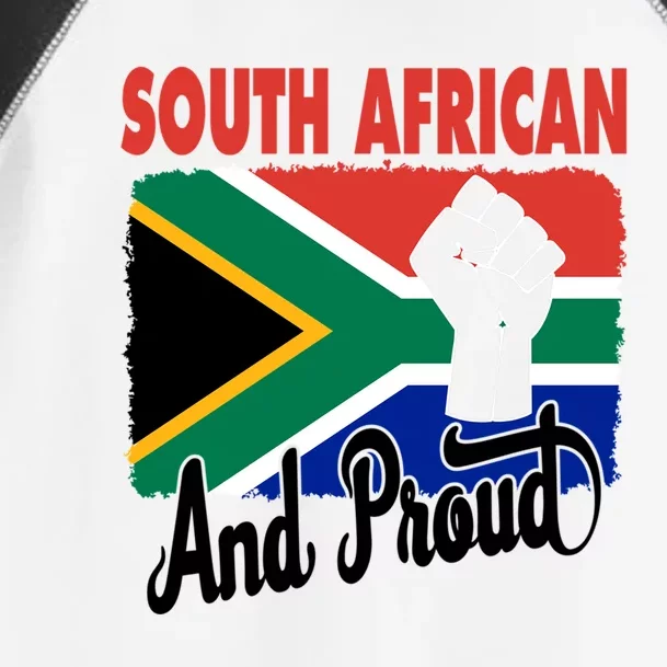 South African And Proud Love South Africa Flag Toddler Fine Jersey T-Shirt