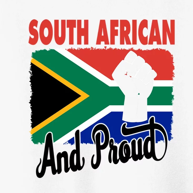 South African And Proud Love South Africa Flag Toddler T-Shirt