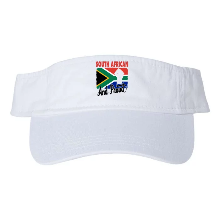 South African And Proud Love South Africa Flag Valucap Bio-Washed Visor