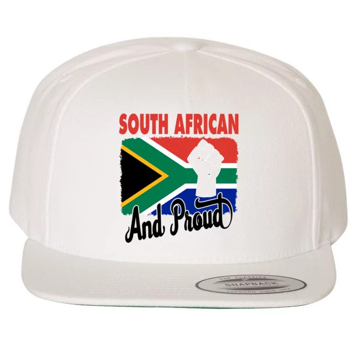 South African And Proud Love South Africa Flag Wool Snapback Cap