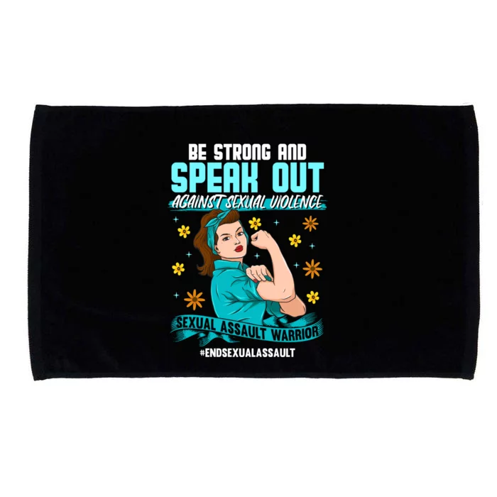 Sexual Assault Awareness Month End Sexual Assaults Gift Microfiber Hand Towel