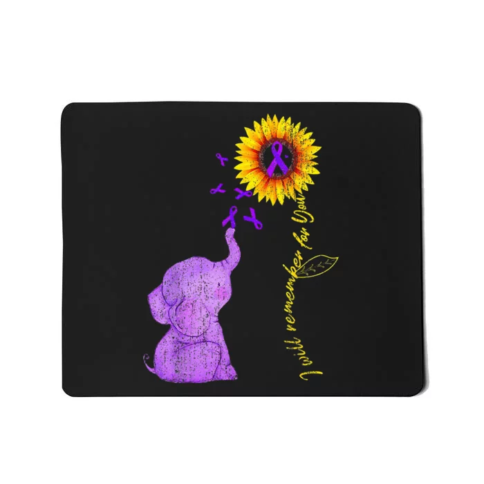 Sunflower Alzheimer Awareness I Will Remember For You TAwa Mousepad