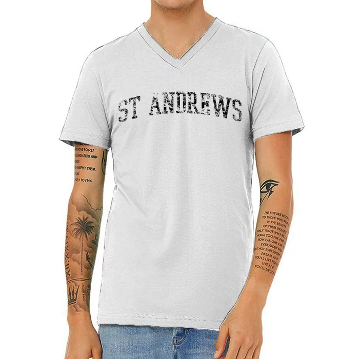 St Andrews Athletic Arch College University Alumni V-Neck T-Shirt