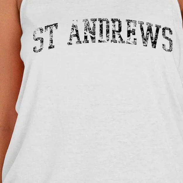 St Andrews Athletic Arch College University Alumni Women's Knotted Racerback Tank