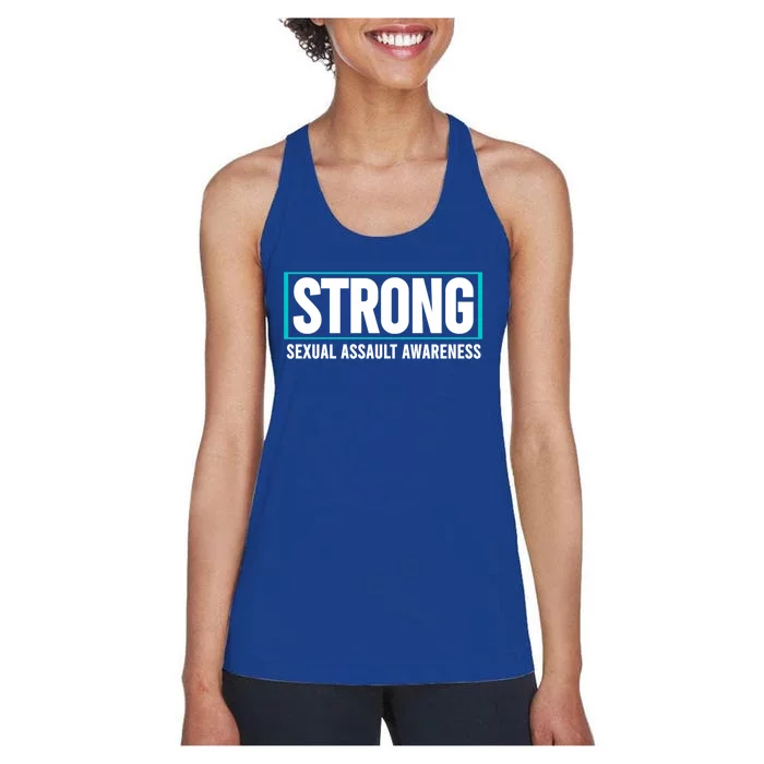 Sexual Assault Awareness Strong Gift Sexual Assault Awareness Gift Women's Racerback Tank