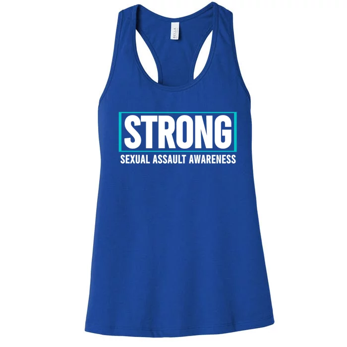 Sexual Assault Awareness Strong Gift Sexual Assault Awareness Gift Women's Racerback Tank