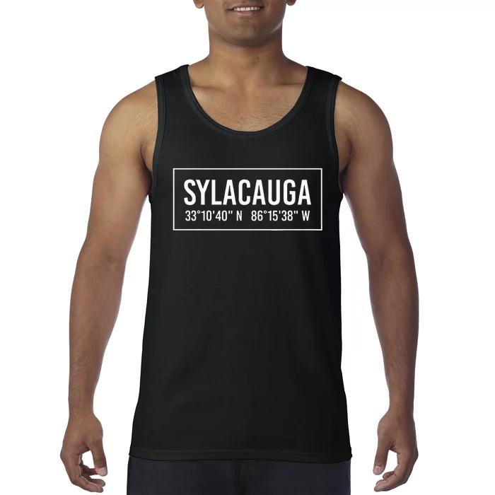 Sylacauga Al Alabama Funny City Coordinates Home Roots Gift Tank Top