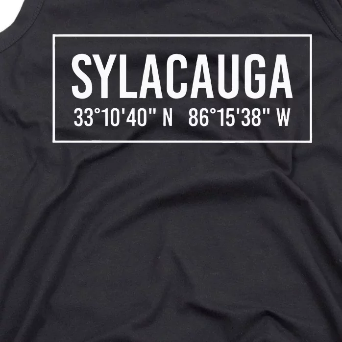 Sylacauga Al Alabama Funny City Coordinates Home Roots Gift Tank Top