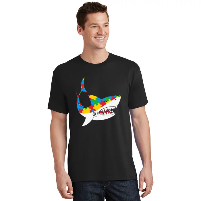 Shark Autism Awarness Shark Mama Autism Awareness Mother's Day T-Shirt