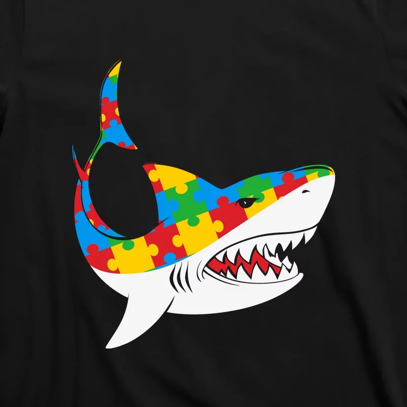 Shark Autism Awarness Shark Mama Autism Awareness Mother's Day T-Shirt