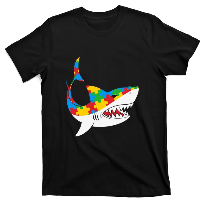 Shark Autism Awarness Shark Mama Autism Awareness Mother's Day T-Shirt