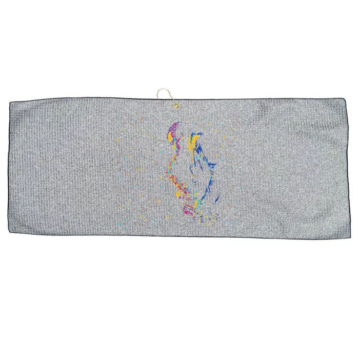 Saxophone Abstract Art Idea For Saxophone Player Great Gift Large Microfiber Waffle Golf Towel