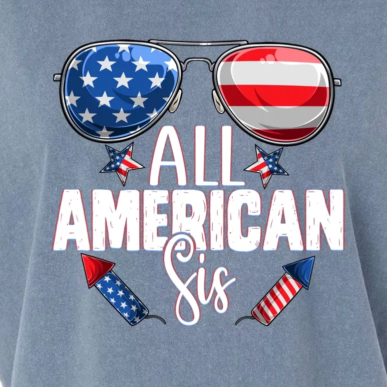 Sunglasses All American Sis 4th Of July Daughter Gift Garment-Dyed Women's Muscle Tee