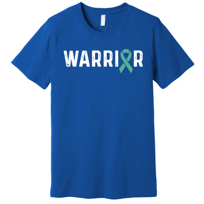 Sexual Assault Awareness Teal Ribbon Warrior Meaningful Gift Premium T-Shirt