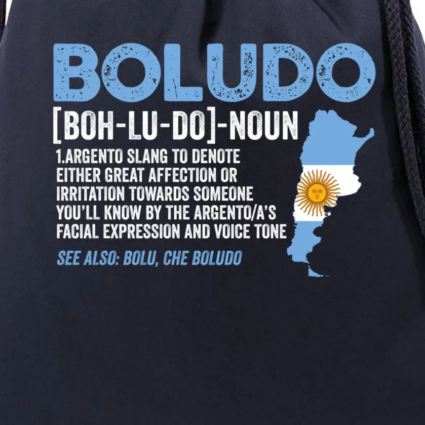 Sarcastic Argentinian Argentina Funny Boludo Definition Meaningful Gift Drawstring Bag