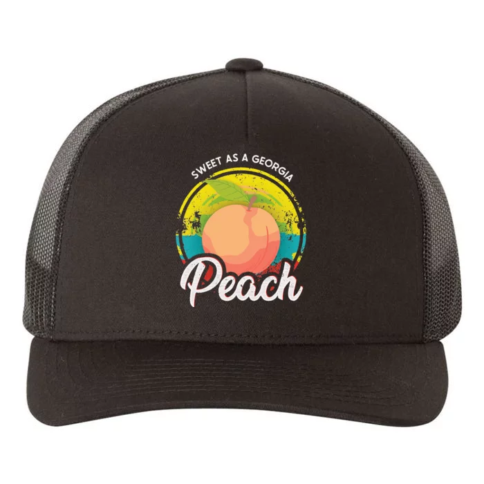 Sweet As A Georgia Peach Funny GA Peach State Yupoong Adult 5-Panel Trucker Hat